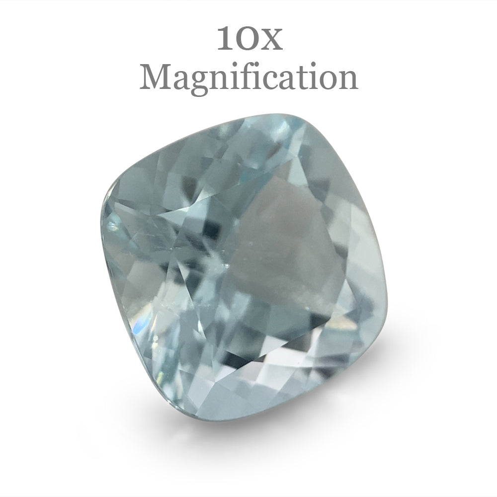 SkyJems 2.68ct Brazilian Blue Cushion Aquamarine - Unheated Natural Beryl Gemstone from Premium Gem Collection