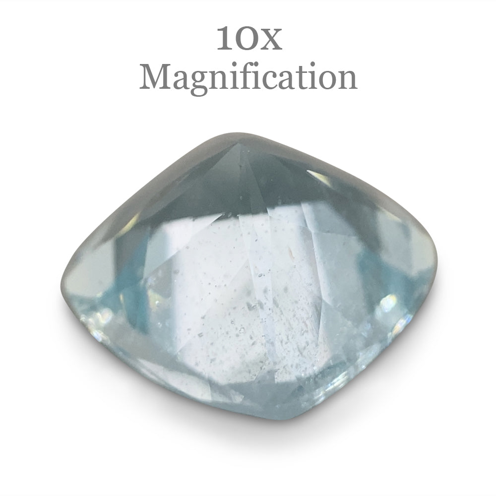 2.83ct Brazilian Blue Cushion Aquamarine from SkyJems - Unheated Natural Beryl Gemstone with Mixed Cut