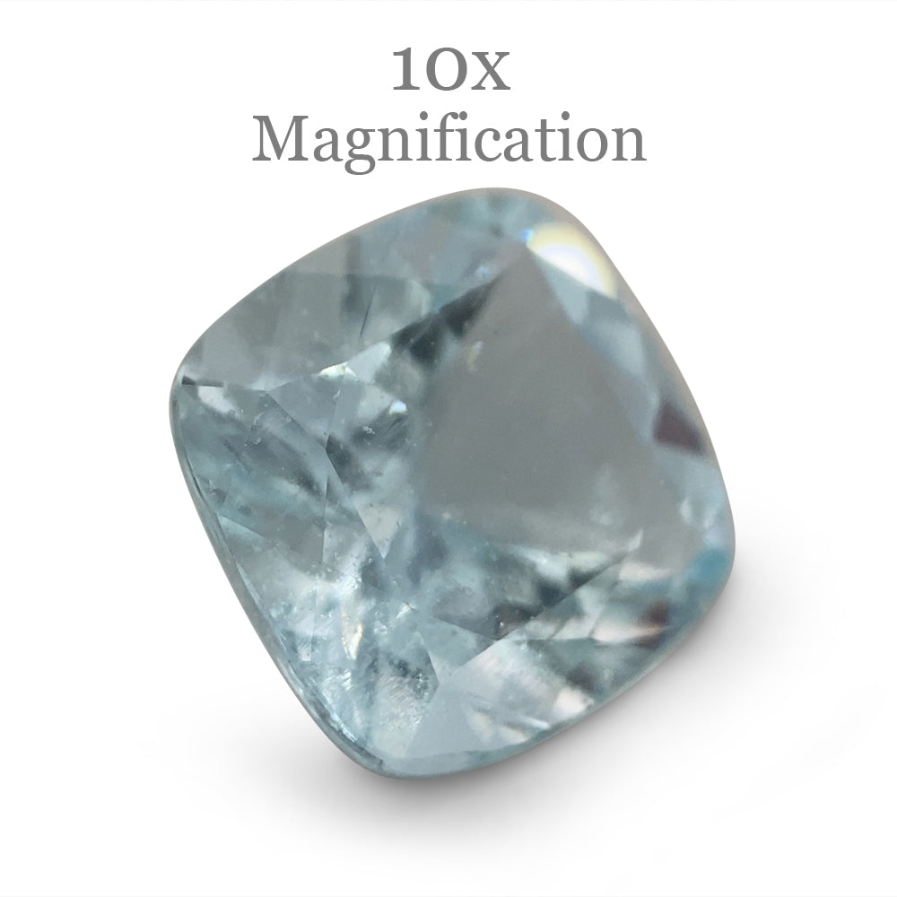 2.83ct Brazilian Blue Cushion Aquamarine Gemstone from SkyJems, Mixed Cut Beryl Loose Stone