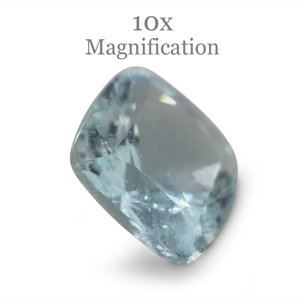 2.83ct Brazilian Blue Cushion Aquamarine Gemstone from SkyJems - Unheated Natural Beryl Loose Stone