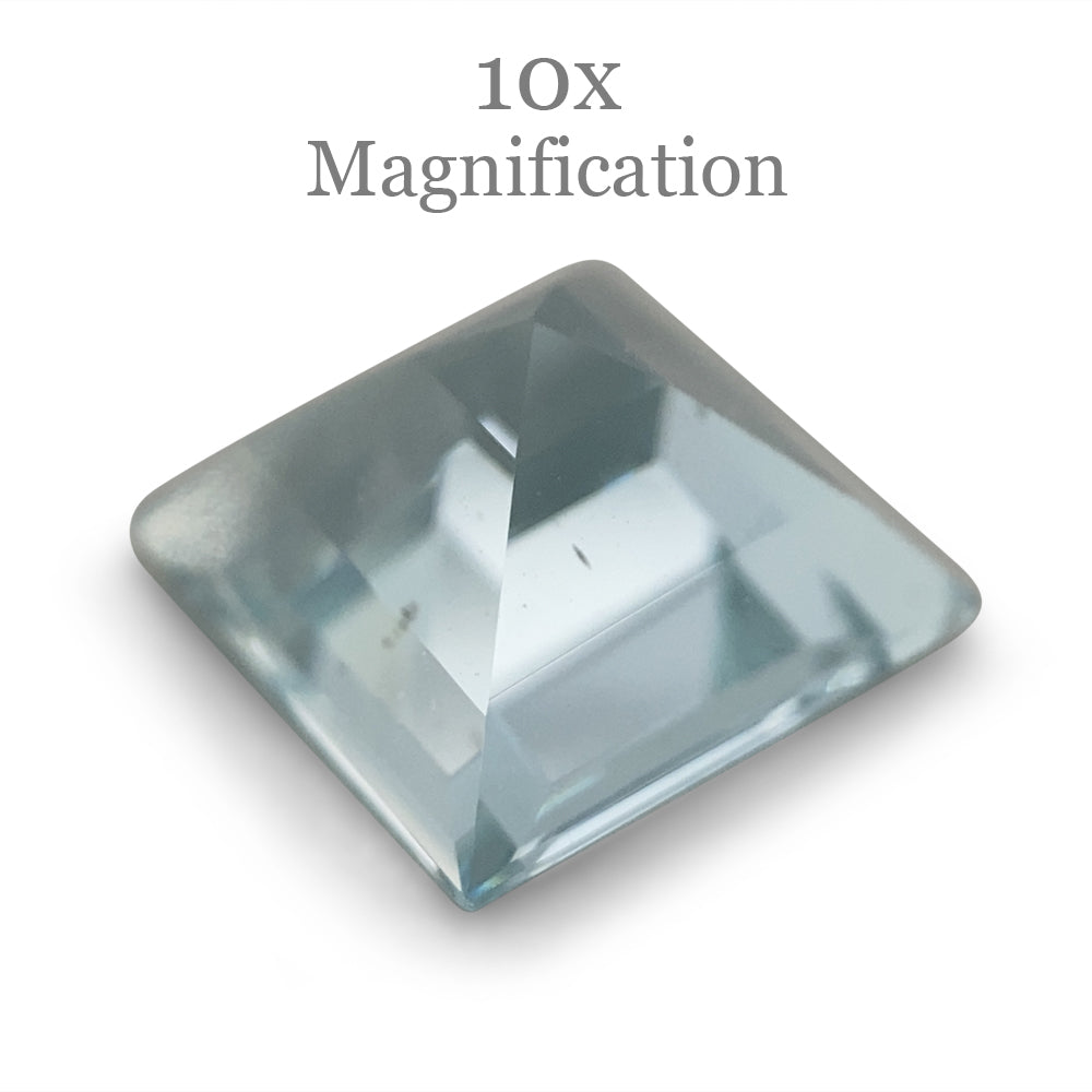 SkyJems 1.58ct Square Aquamarine: Pristine Brazilian blue beryl gemstone with elegant step-cut brilliance