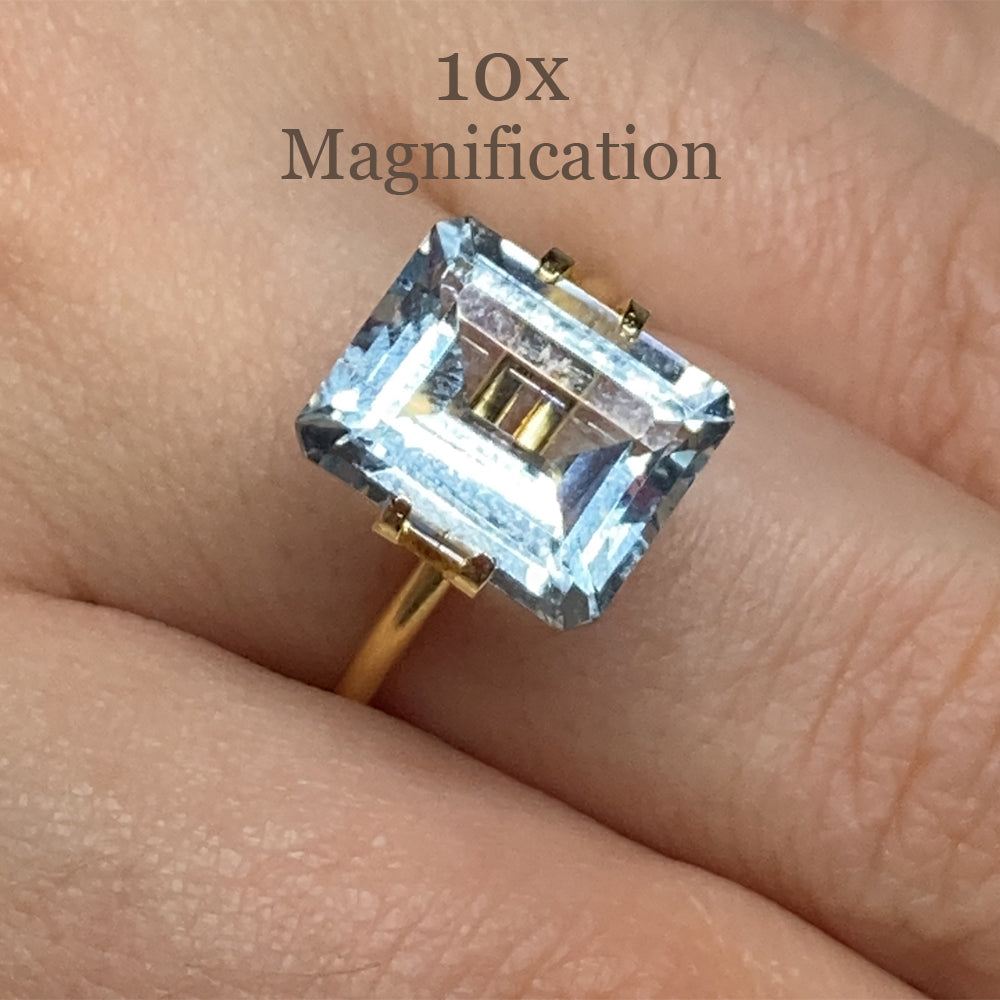 5.45ct Brazilian Blue Aquamarine Emerald Cut Gemstone from SkyJems Rare Gem Collection