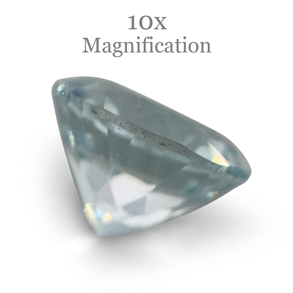 SkyJems 1.69ct Round Blue Aquamarine from Brazil, Mixed Cut Beryl Gemstone for Fine Jewelry