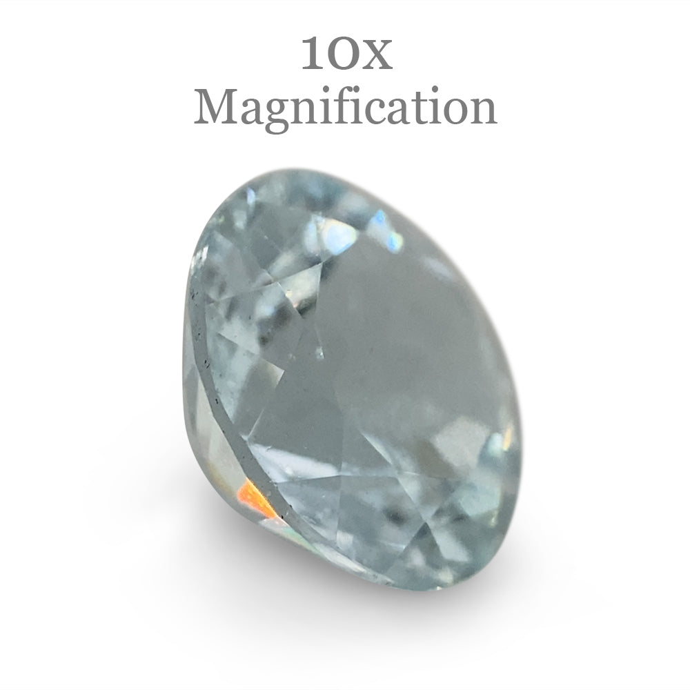Brilliant blue round aquamarine from Brazil, 1.69ct mixed cut gemstone by SkyJems Canadian gem specialists
