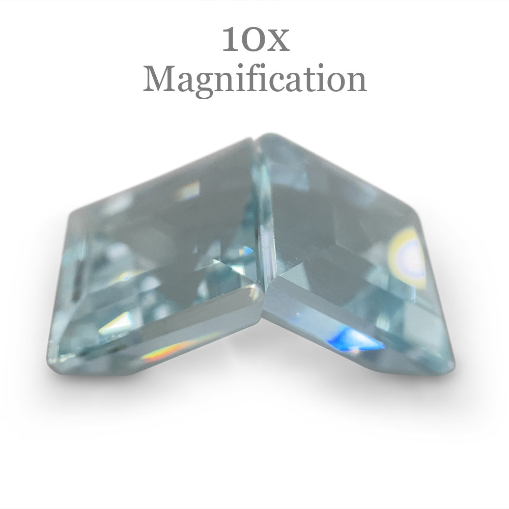 5.2ct Square Aquamarine Pair - Skyjems Wholesale Gemstones