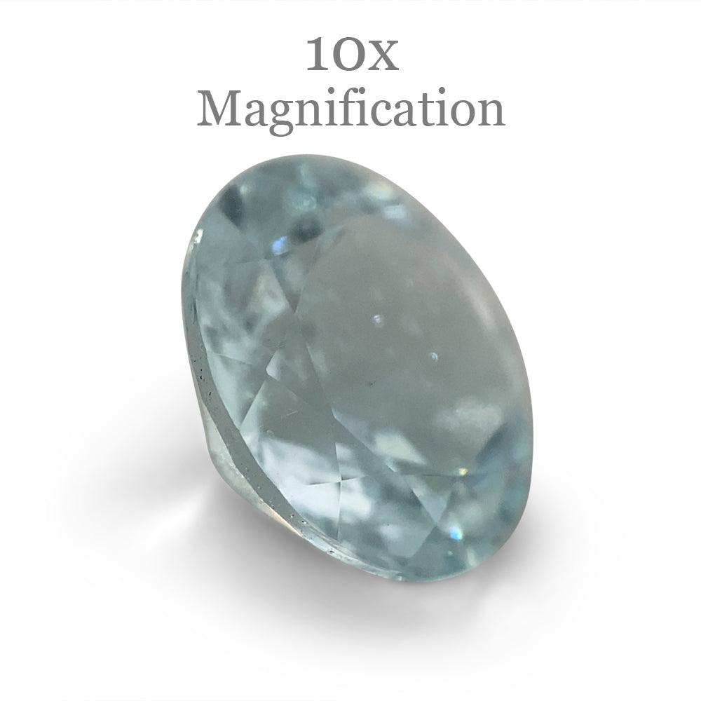 SkyJems 1.72ct Round Brazilian Blue Aquamarine Gemstone - Unheated Natural Beryl Single Stone