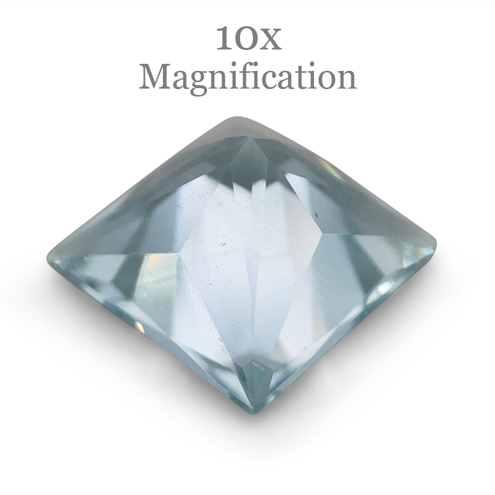 1.9ct Square Brazilian Blue Aquamarine Gemstone from SkyJems, Mixed Cut Beryl Loose Stone