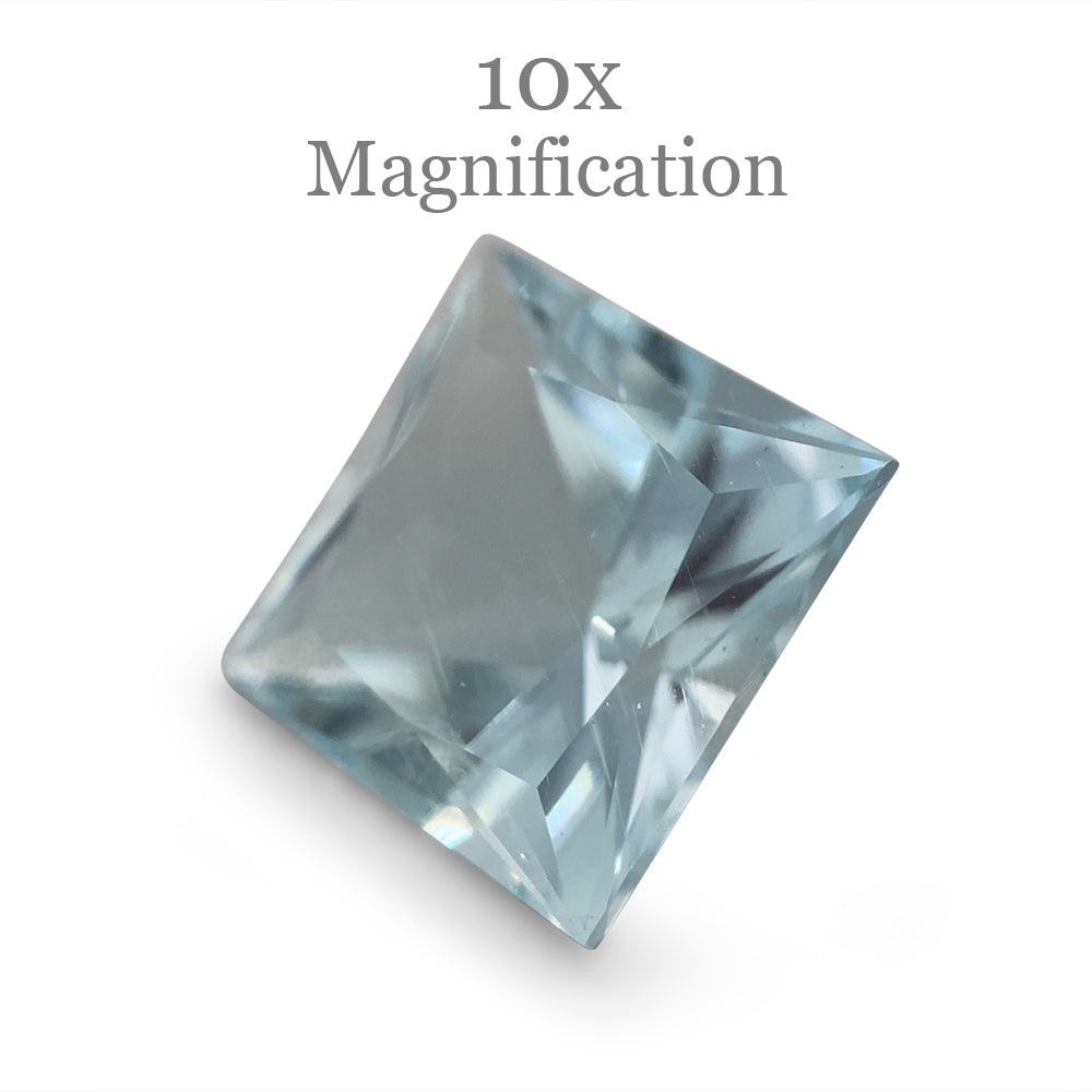 1.9ct Square Brazilian Blue Aquamarine Gemstone from SkyJems, Mixed Cut Beryl Loose Stone