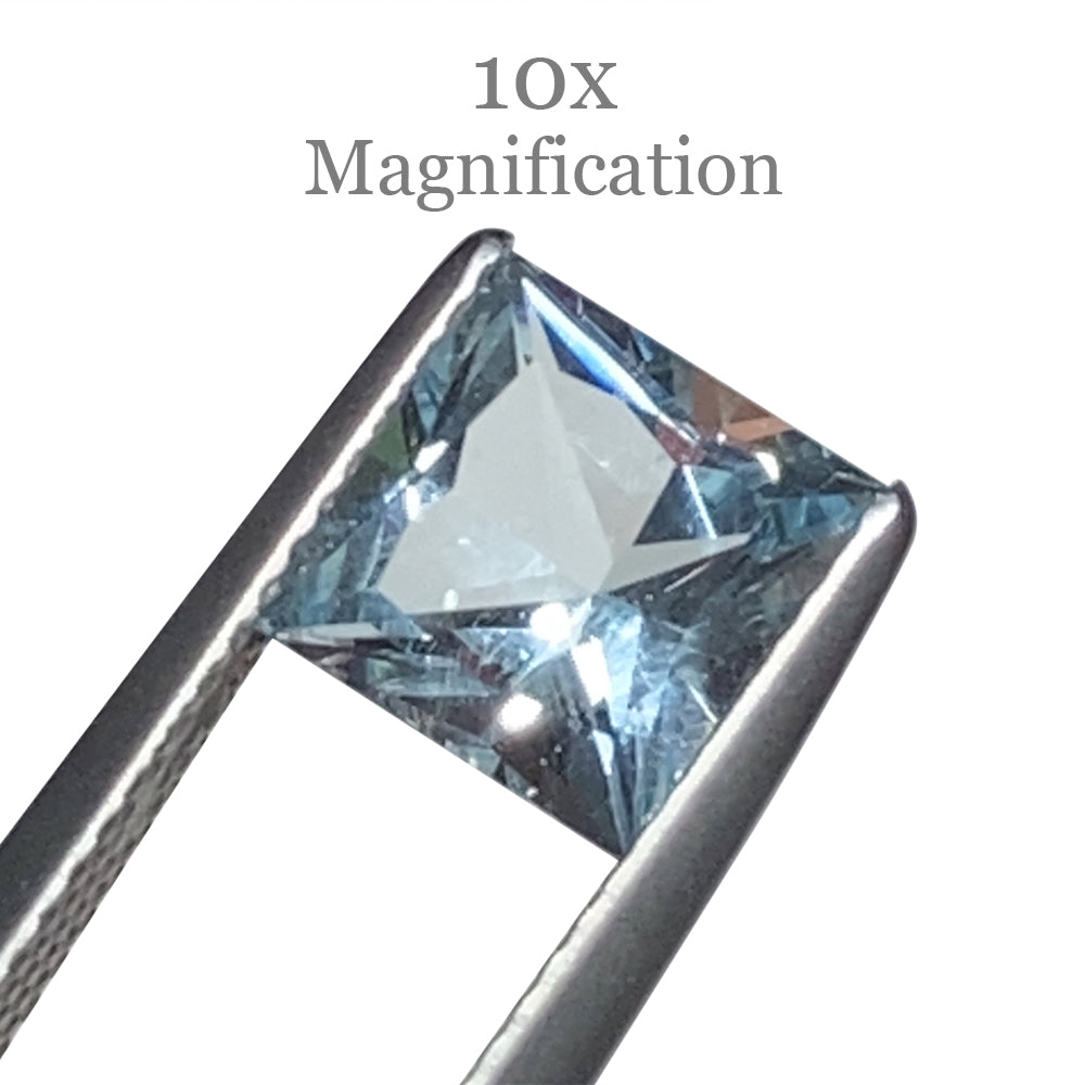 1.9ct Square Brazilian Blue Aquamarine Gemstone from SkyJems, Mixed Cut Beryl Loose Stone