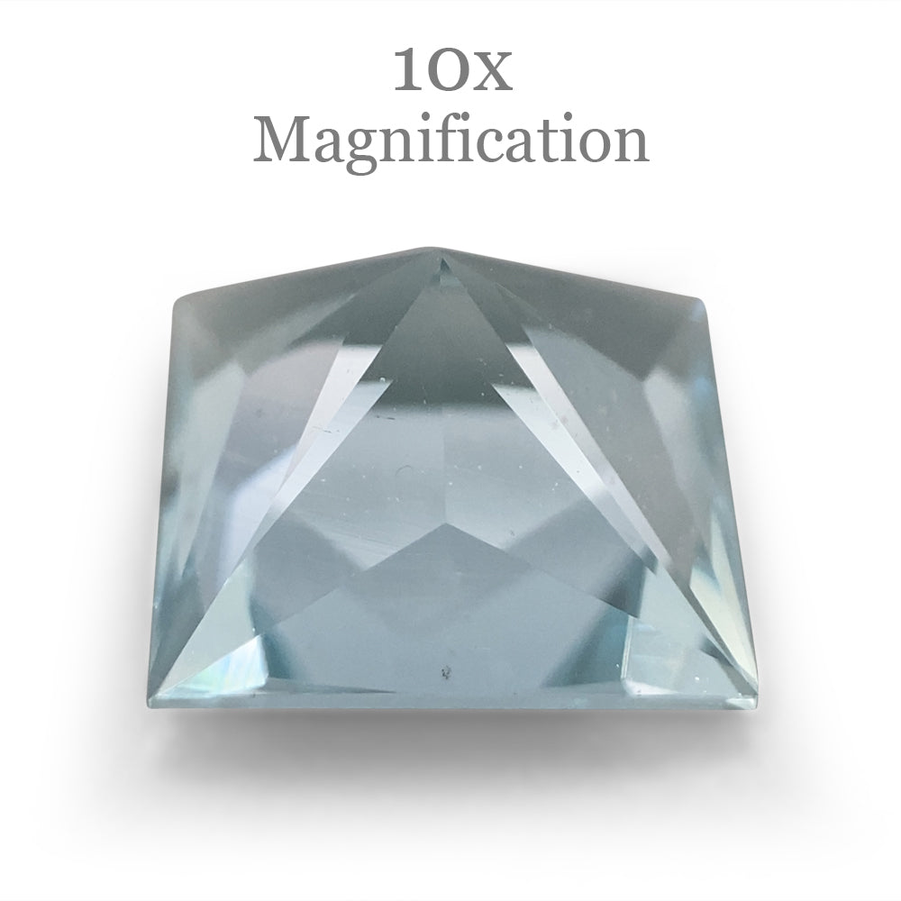 1.9ct Square Brazilian Blue Aquamarine Gemstone from SkyJems, Mixed Cut Beryl Loose Stone