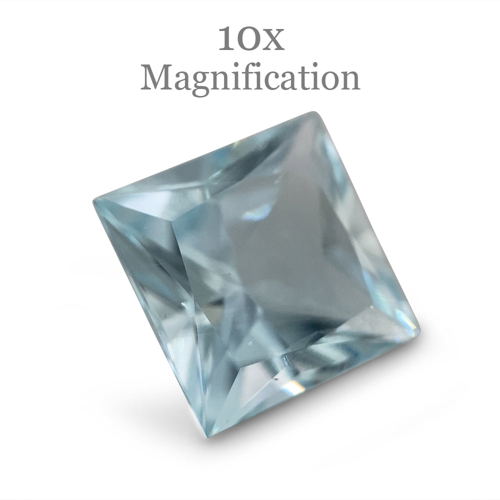 1.9ct Square Brazilian Blue Aquamarine Gemstone from SkyJems, Mixed Cut Beryl Loose Stone