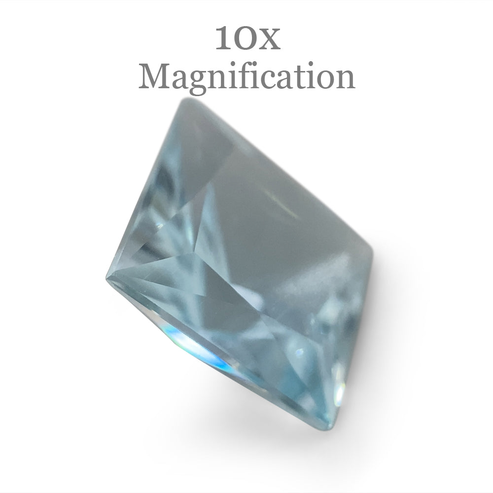 1.9ct Square Brazilian Blue Aquamarine Gemstone from SkyJems, Mixed Cut Beryl Loose Stone