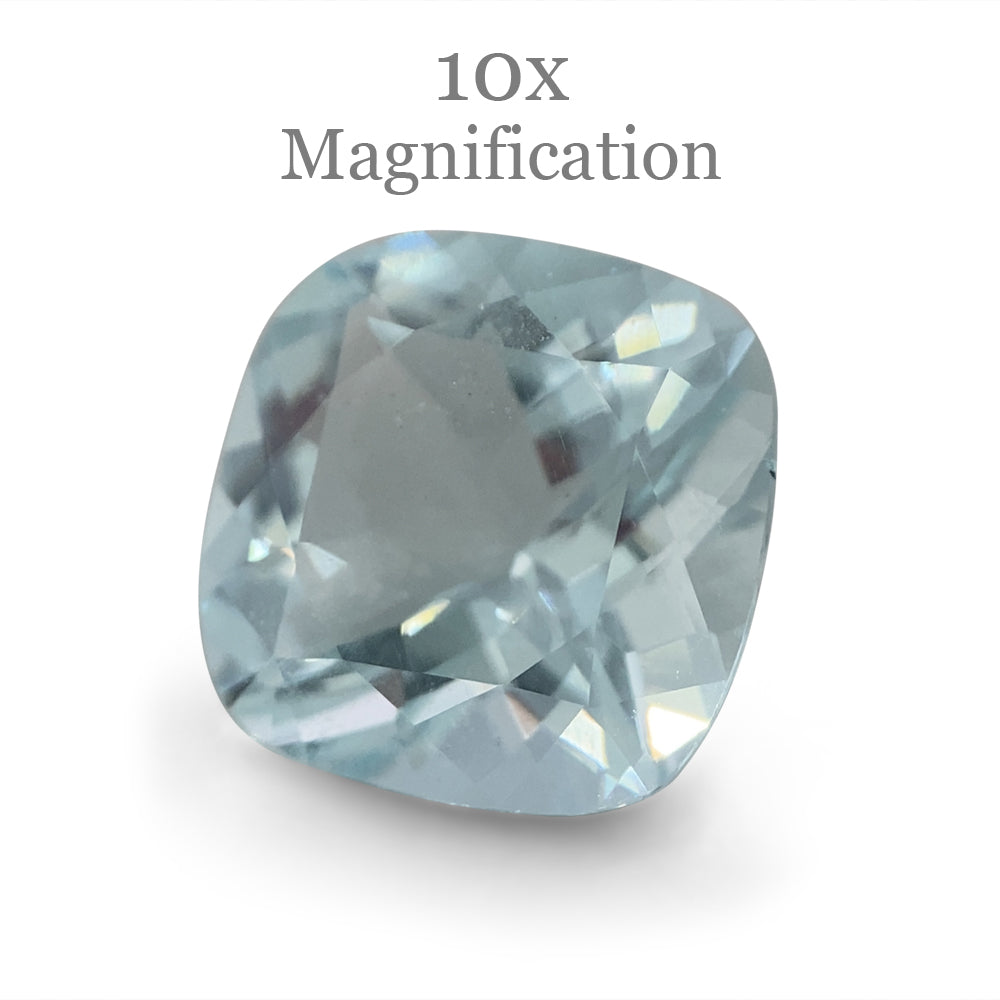 SkyJems 2.66ct Brazilian Blue Cushion Aquamarine - Unheated Natural Beryl Gemstone from Premium Gem Collection
