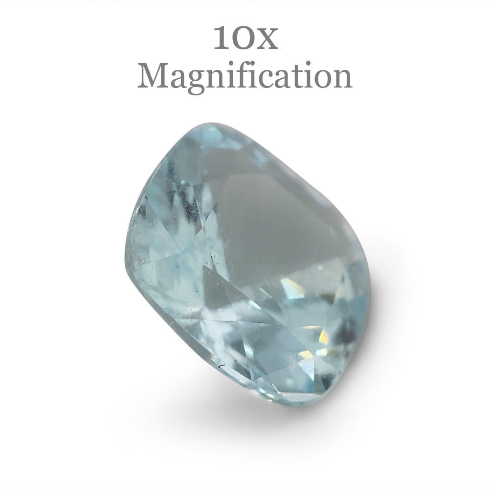 SkyJems 2.66ct Brazilian Blue Cushion Aquamarine - Unheated Natural Beryl Gemstone from Premium Gem Collection