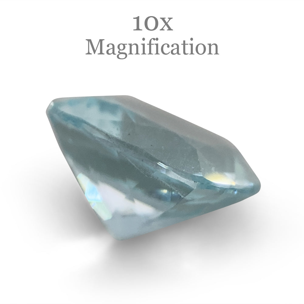 Brilliant 2.66ct Brazilian Blue Cushion Aquamarine from SkyJems, premium unheated mixed-cut gemstone with exceptional clarity