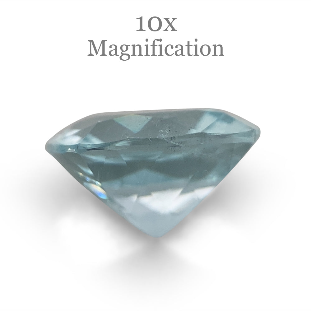 SkyJems 2.66ct Brazilian Blue Cushion Aquamarine - Unheated Natural Beryl Gemstone from Premium Collection