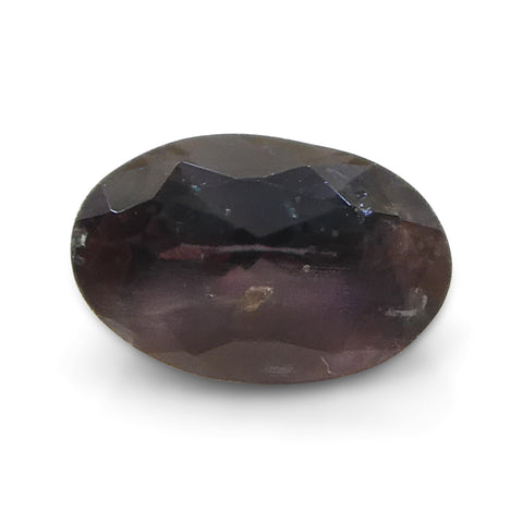 0.68ct Oval Bluish Green to Pinkish Purple Alexandrite from India