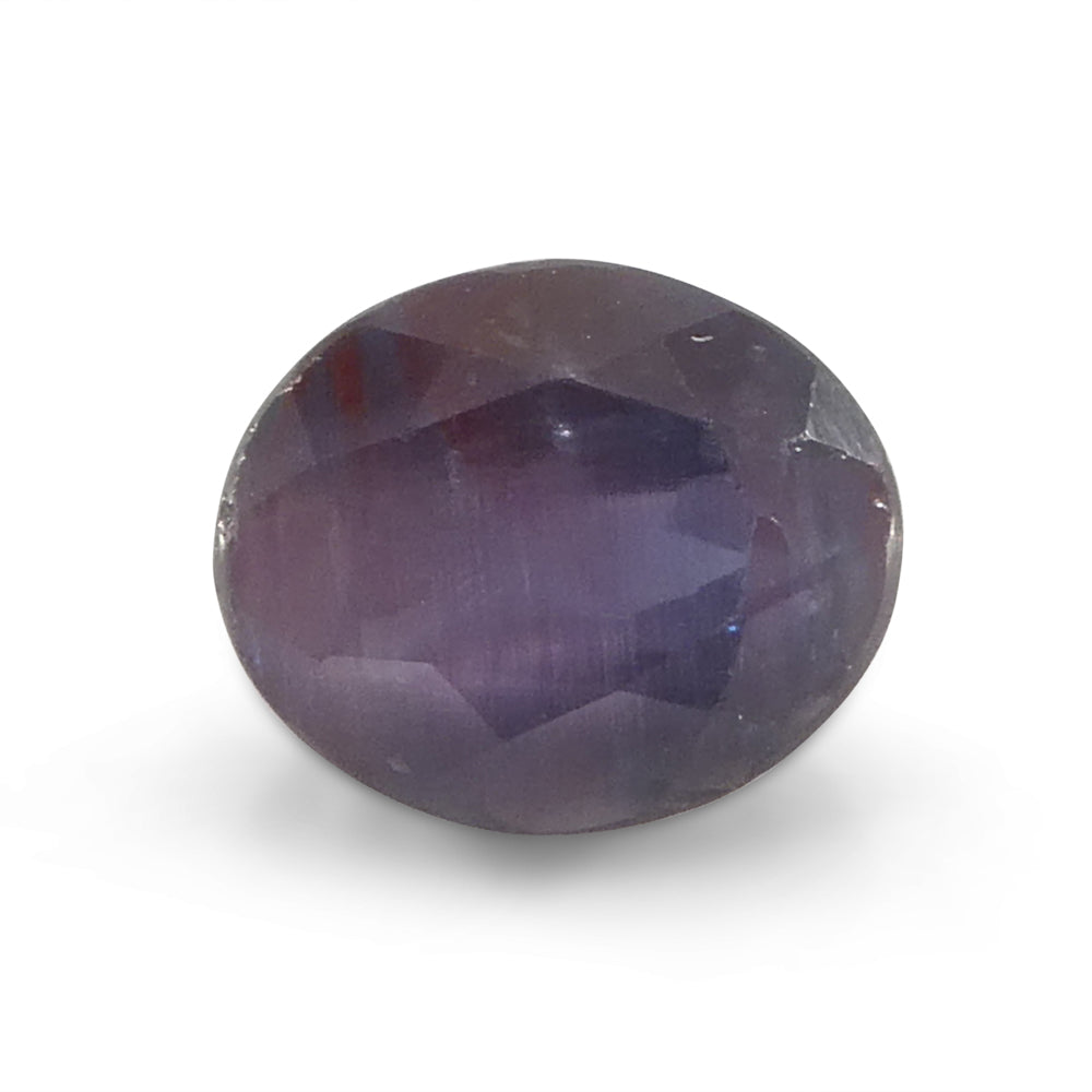 0.58ct Oval Bluish Green to Pinkish Purple Alexandrite from India - Skyjems Wholesale Gemstones
