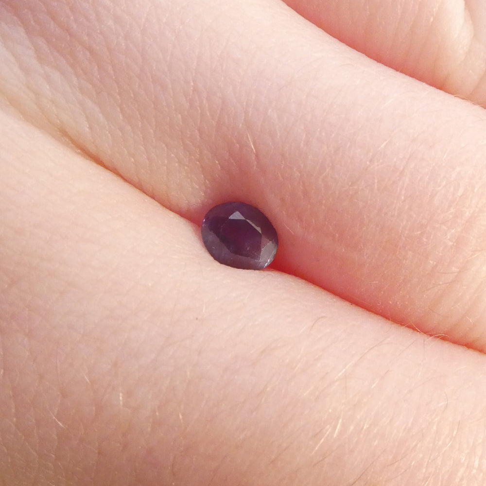 0.58ct Oval Bluish Green to Pinkish Purple Alexandrite from India - Skyjems Wholesale Gemstones