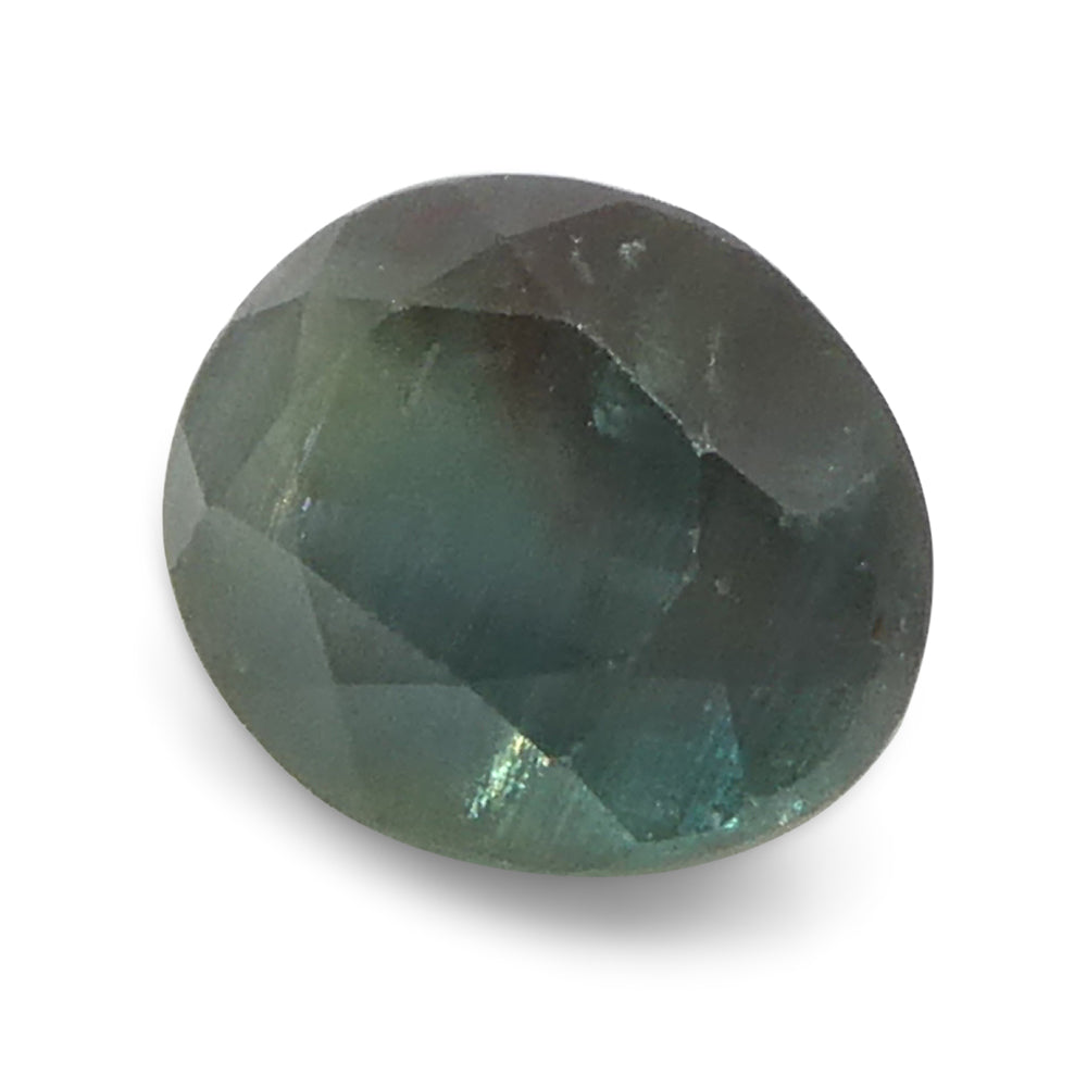 0.58ct Oval Bluish Green to Pinkish Purple Alexandrite from India - Skyjems Wholesale Gemstones