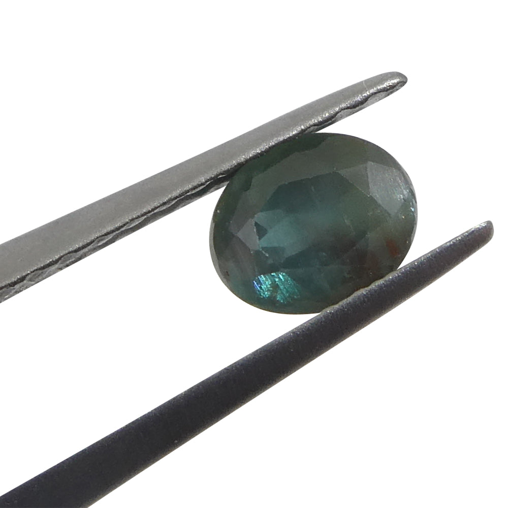 0.58ct Oval Bluish Green to Pinkish Purple Alexandrite from India - Skyjems Wholesale Gemstones