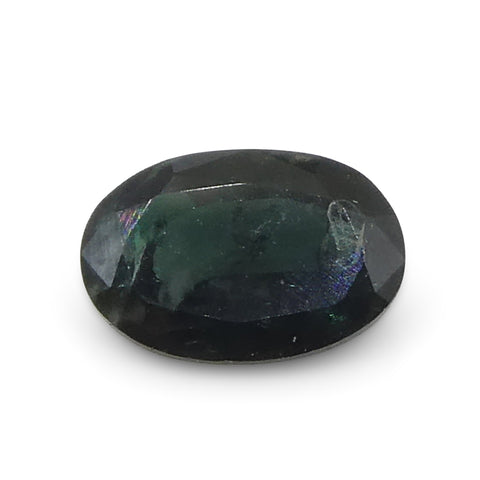 0.49ct Oval Bluish Green to Pinkish Purple Alexandrite from India