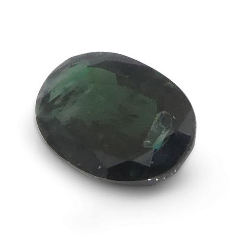 0.49ct Oval Bluish Green to Pinkish Purple Alexandrite from India