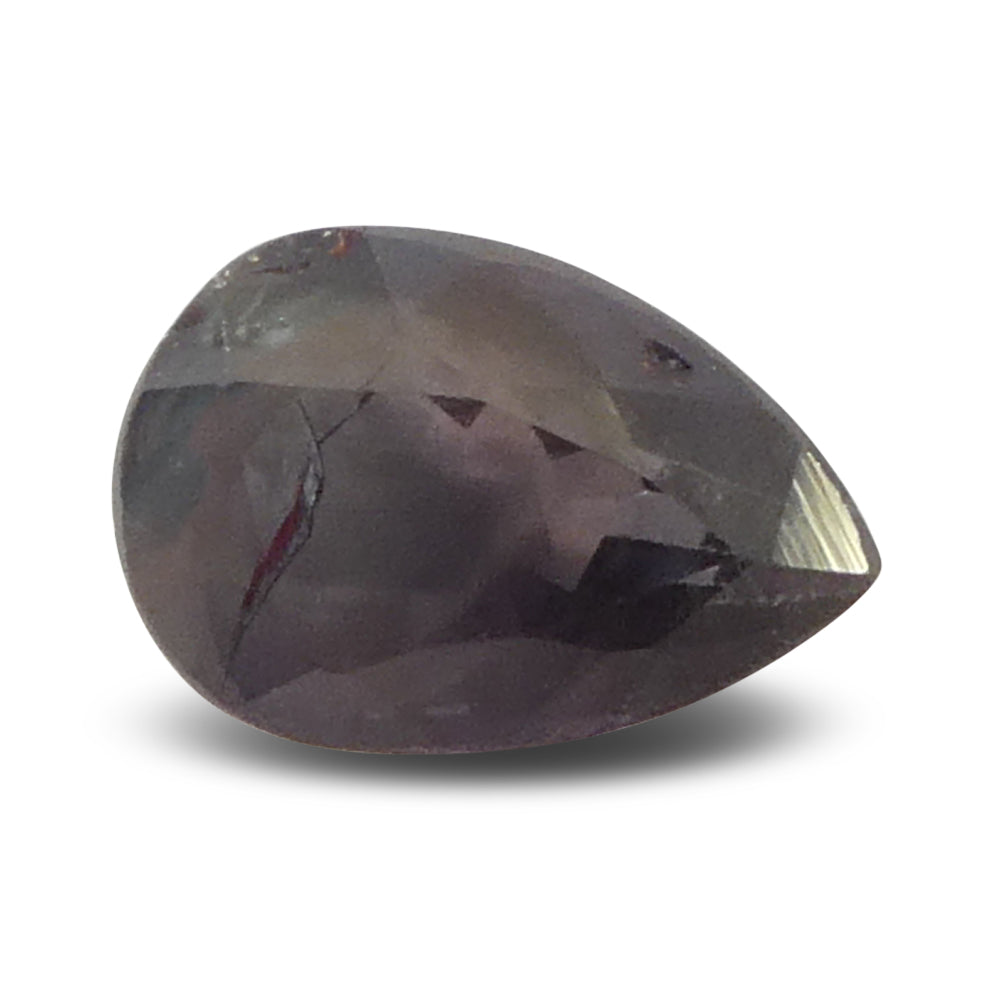 0.63ct Pear Bluish Green to Pinkish Purple Alexandrite from India - Skyjems Wholesale Gemstones