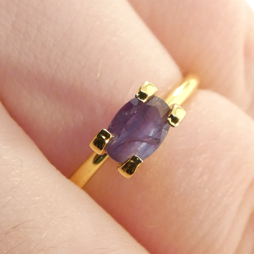 0.5ct Oval Bluish Green to Pinkish Purple Alexandrite from India - Skyjems Wholesale Gemstones