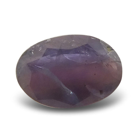 0.5ct Oval Bluish Green to Pinkish Purple Alexandrite from India