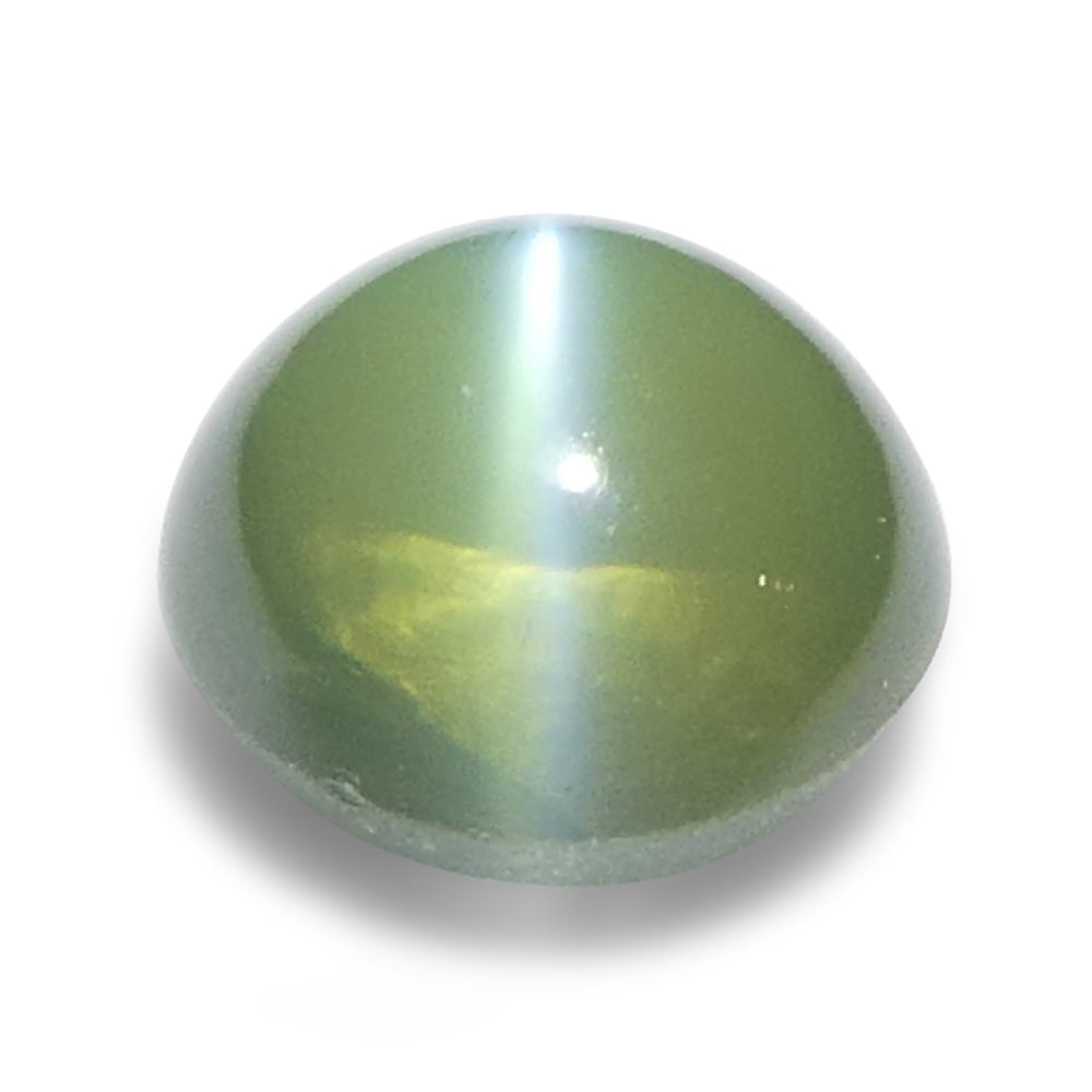 0.94ct Round Cabochon Yellowish Green to Pink-Purple Cat's Eye Alexandrite from India - Skyjems Wholesale Gemstones