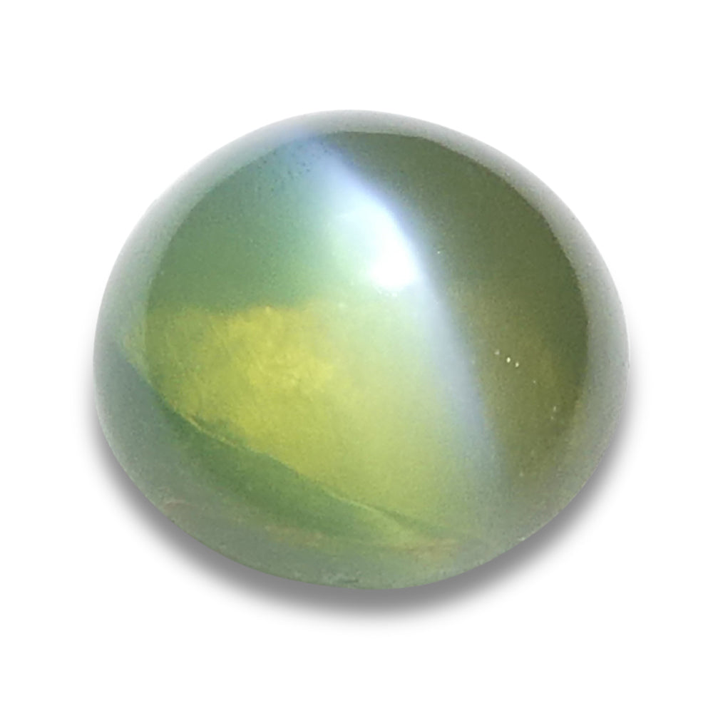 0.94ct Round Cabochon Yellowish Green to Pink-Purple Cat's Eye Alexandrite from India - Skyjems Wholesale Gemstones