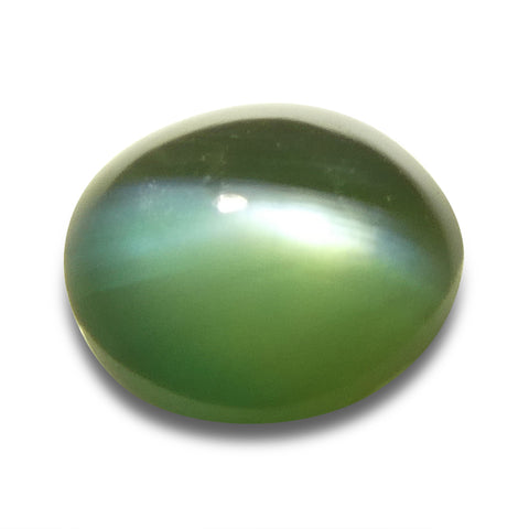0.64ct Oval Cabochon Yellowish Green to Pink-Purple Cat's Eye Alexandrite from India