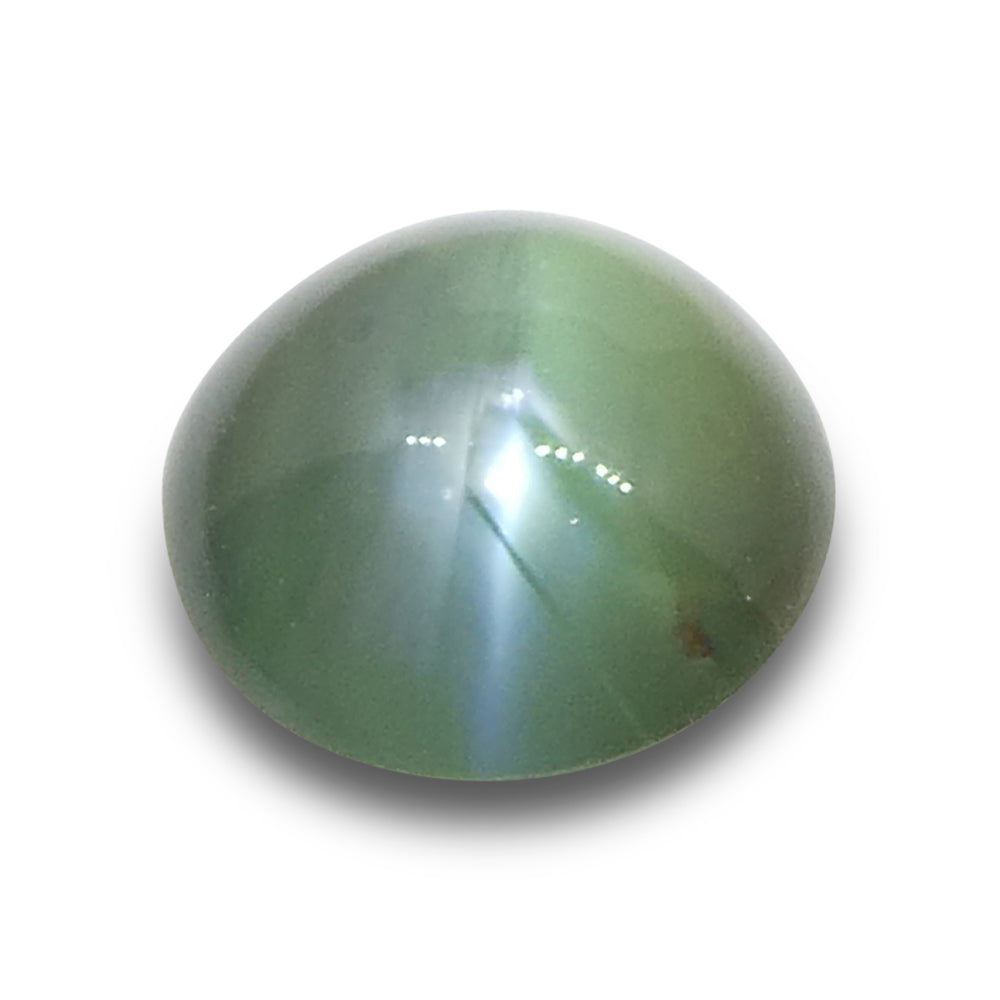 0.85ct Round Cabochon Yellowish Green to Pink-Purple Cat's Eye Alexandrite from India - Skyjems Wholesale Gemstones