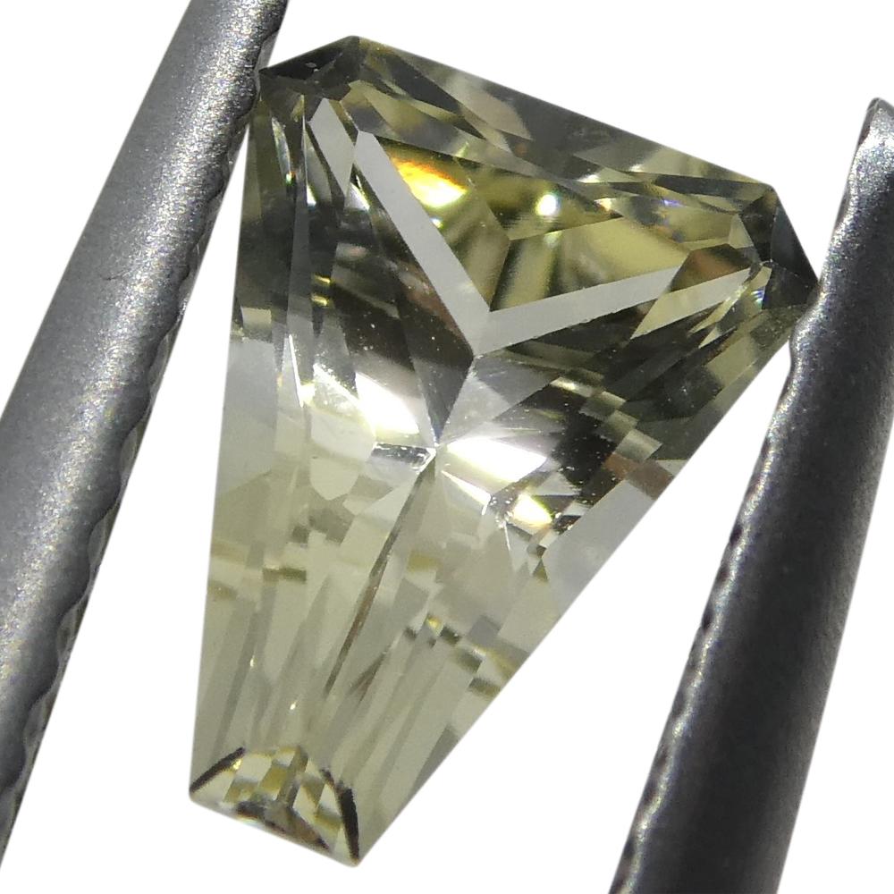 0.85ct Yellow Sapphire Cut Corner Trillion - Skyjems Wholesale Gemstones