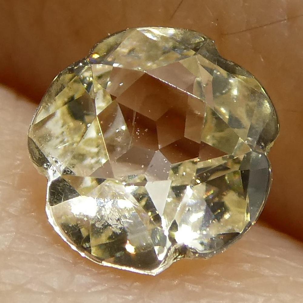 0.76ct Yellow Ceylon Sapphire Flower Mixed Cut Gemstone from SkyJems Canadian Fine Jewelry Collection