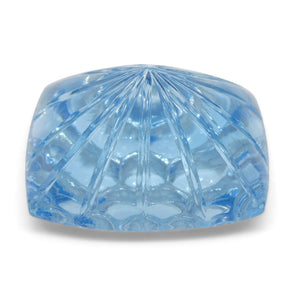 19.96ct Cushion Carving Blue Topaz Fantasy/Fancy Cut - Skyjems Wholesale Gemstones