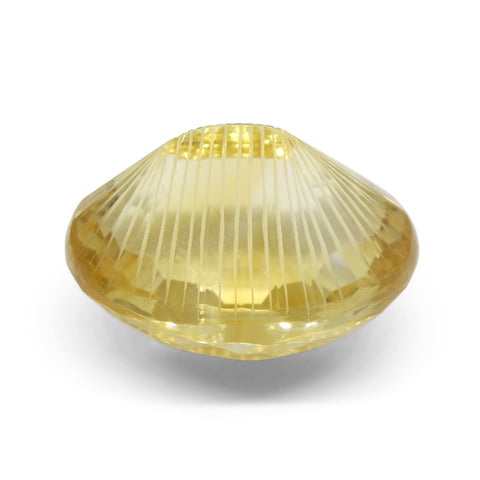 65.29ct Oval Yellow Honeycomb Starburst Citrine from Brazil