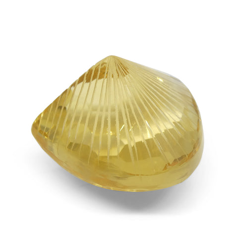 65.36ct Pear Shape Yellow Honeycomb Starburst Citrine from Brazil