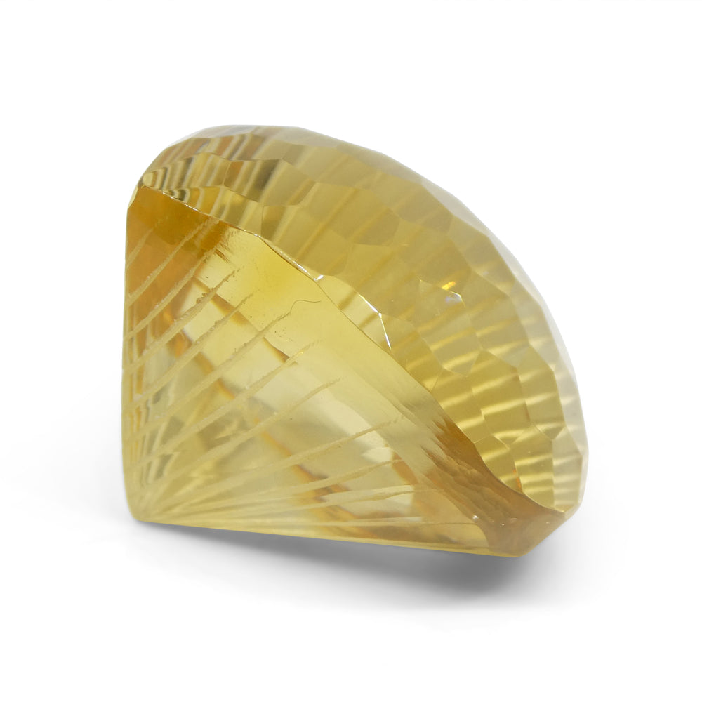 65.36ct Pear Shape Yellow Honeycomb Starburst Citrine from Brazil - Skyjems Wholesale Gemstones