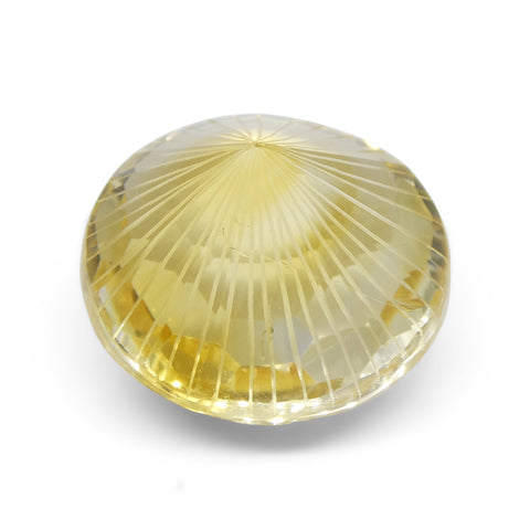 36.26ct Round Yellow Honeycomb Starburst Citrine from Brazil