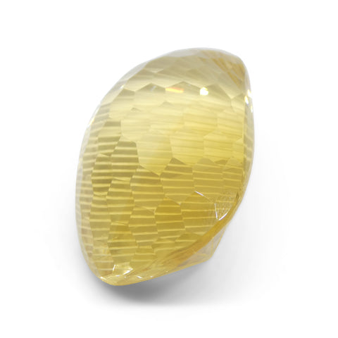 54.36ct Oval Yellow Honeycomb Starburst Citrine from Brazil