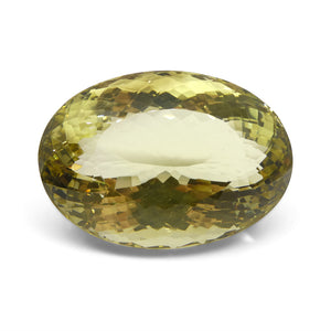 154.35ct Oval Lemon Yellow Citrine from Brazil - Skyjems Wholesale Gemstones