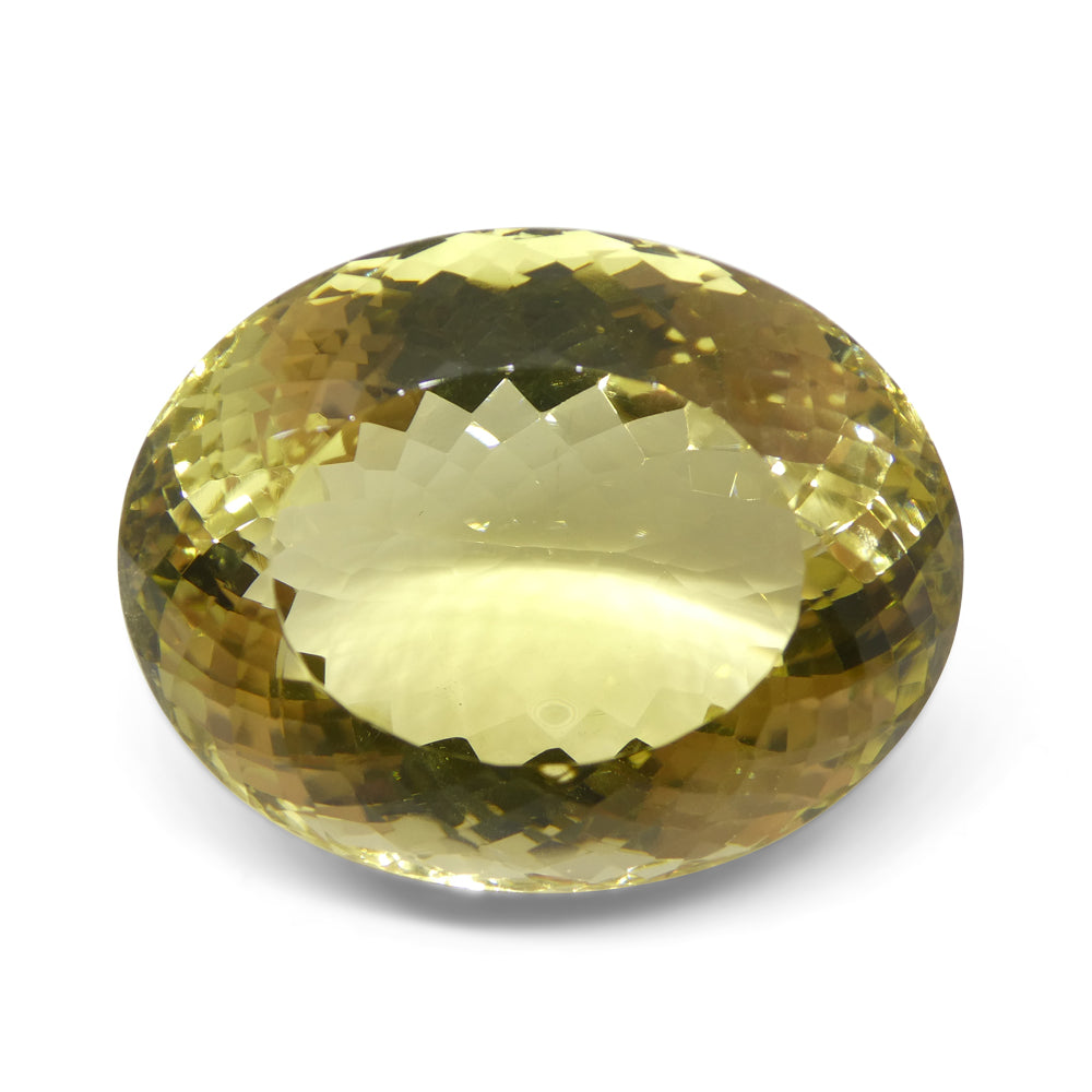 146.82ct Oval Lemon Yellow Citrine from Brazil - Skyjems Wholesale Gemstones