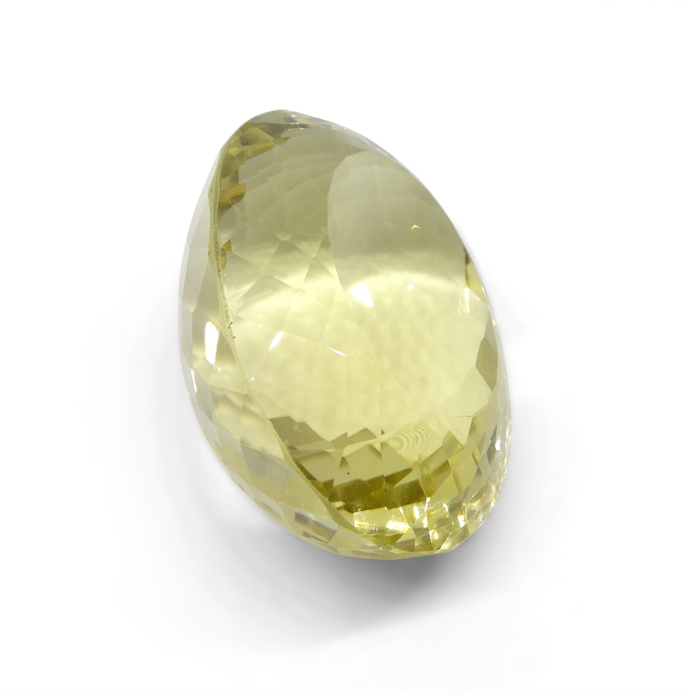 124.52ct Oval Lemon Yellow Citrine from Brazil - Skyjems Wholesale Gemstones