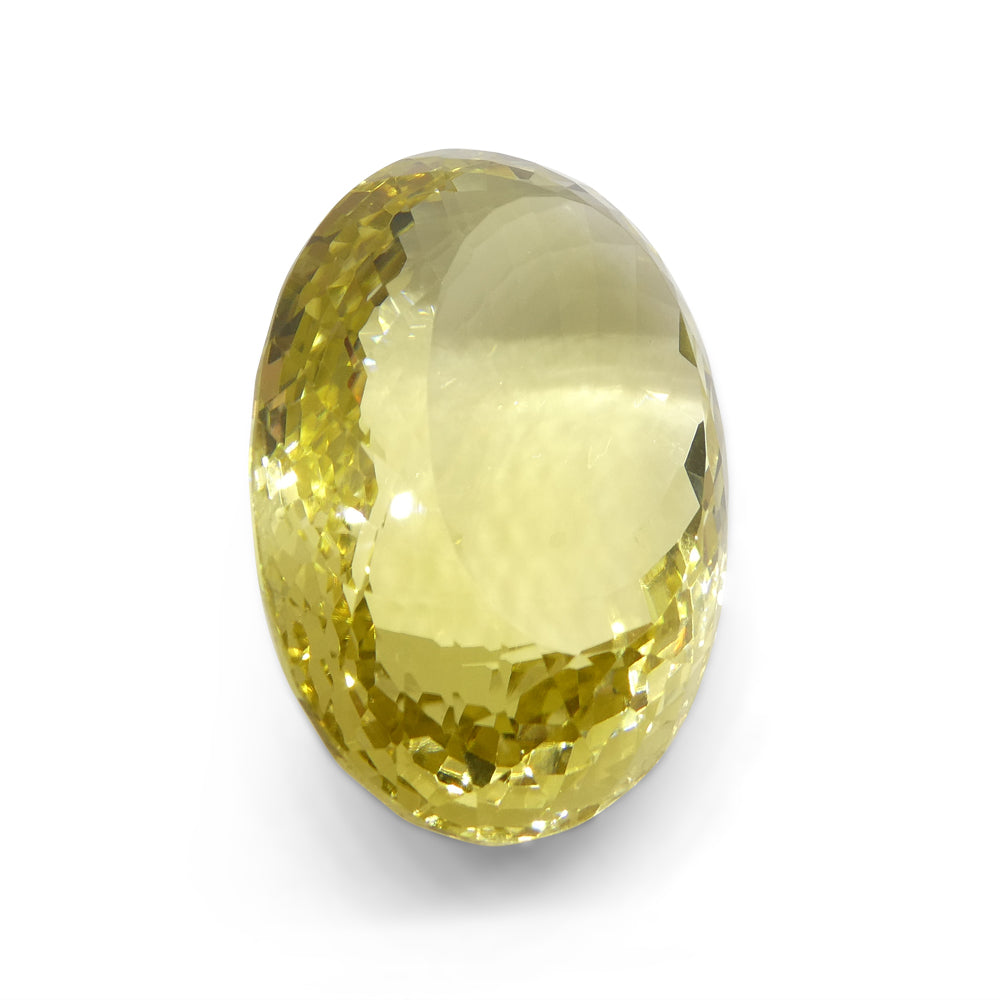 169.36ct Oval Lemon Yellow Citrine from Brazil - Skyjems Wholesale Gemstones