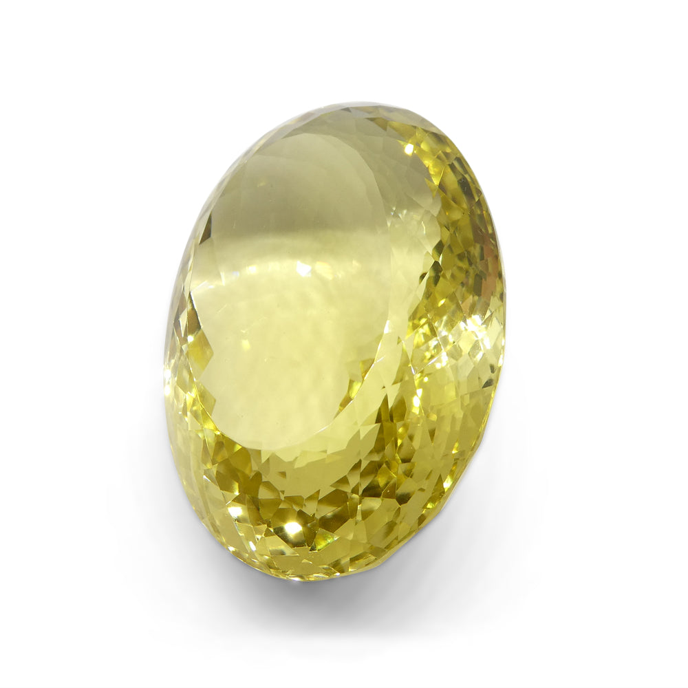 169.36ct Oval Lemon Yellow Citrine from Brazil - Skyjems Wholesale Gemstones