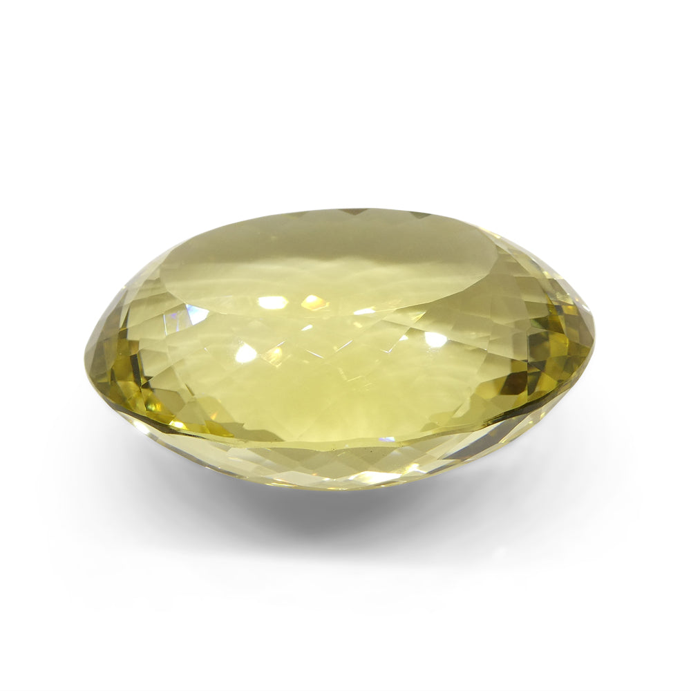 169.36ct Oval Lemon Yellow Citrine from Brazil - Skyjems Wholesale Gemstones