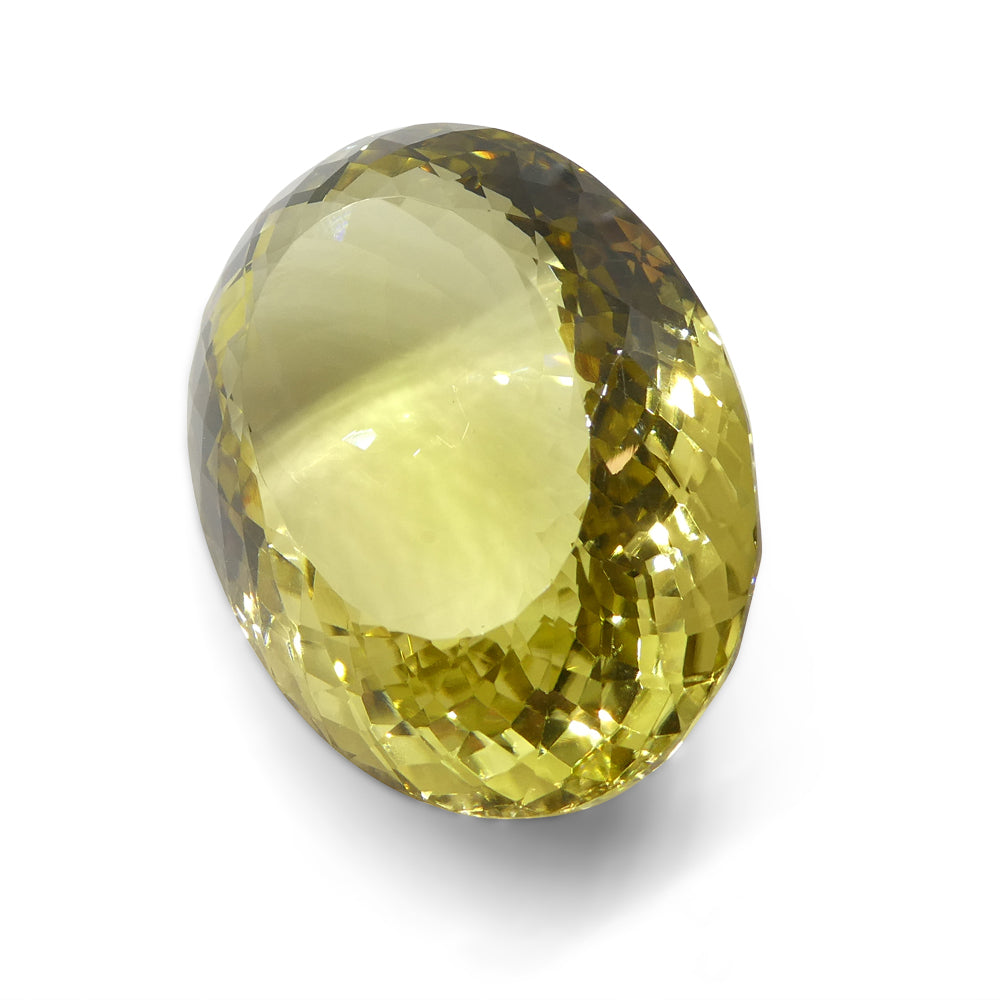 163.36ct Oval Lemon Yellow Citrine from Brazil - Skyjems Wholesale Gemstones