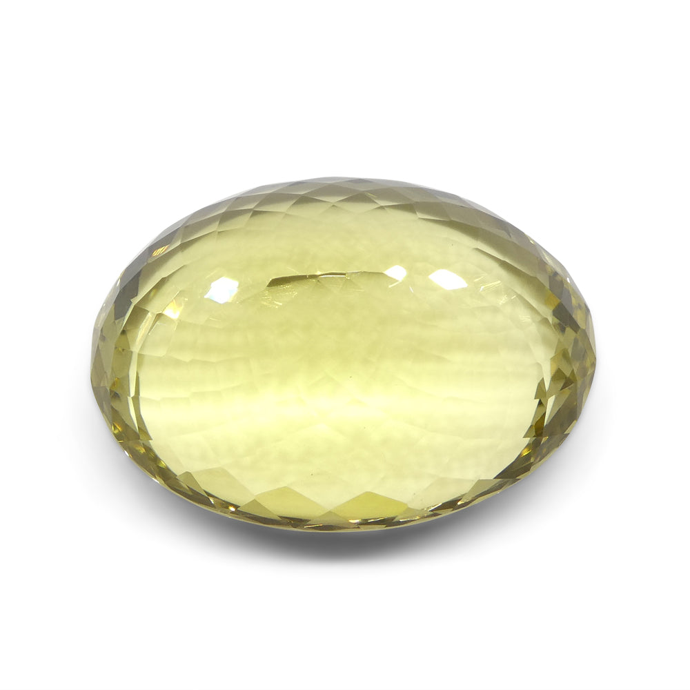 163.36ct Oval Lemon Yellow Citrine from Brazil - Skyjems Wholesale Gemstones